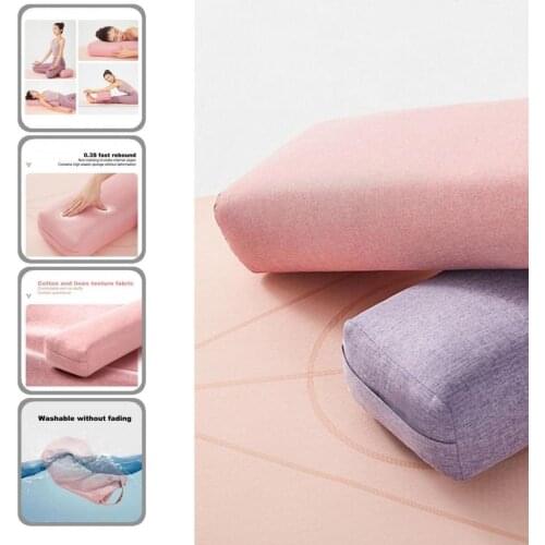 Polyester Fashion Rectangular Restorative Yoga Pillows Lightweight Yoga Support Bolster Supportive for Sporting