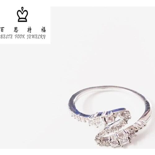 Fashion Ring Crystal Silver Color Silver Rings Z Ring For Women Charms Pineapple Moonstone Design from Beste Fook