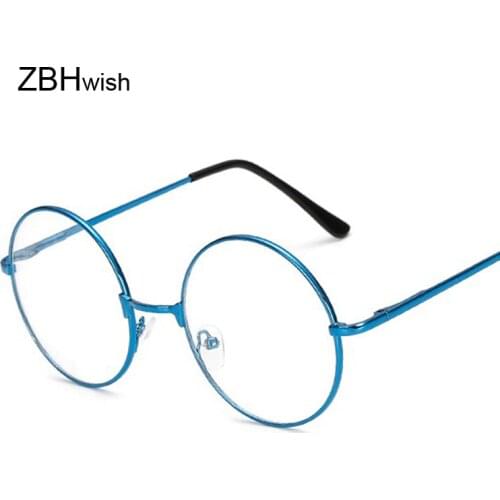 Fashion Transparent Round Blue Glasses Clear Frame Women Spectacle Myopia Glasses Men EyeGlasses Frame Nerd Optical Frames Clear