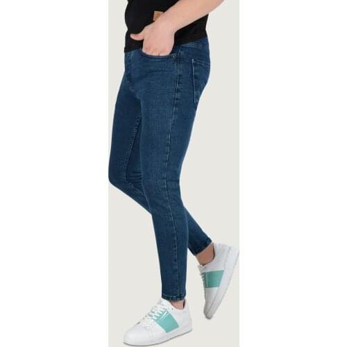 Mens Lycra Slim Fit Jeans Pants 9K-2100377 Navy Blue