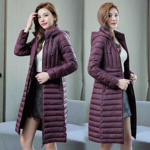 LISYRHJH New Arrival Winter Jacket Women X-long Fur Hooded Warm Thicken Female Coat Warm Thicken Elegant With Winter Parka