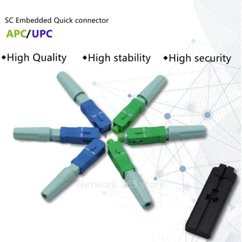 New SC APC SM Single-Mode Fast Connector SC UPC FTTH Tool Cold Connector Fiber Optic quick Connector free shipping