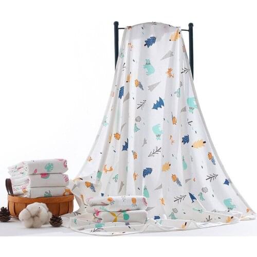 Newborn Swaddling Towel Pure Cotton Breathable Pack Quilt Soft Absorbent Baby Cartoon Blanket Babys Newborn Cover Blanket