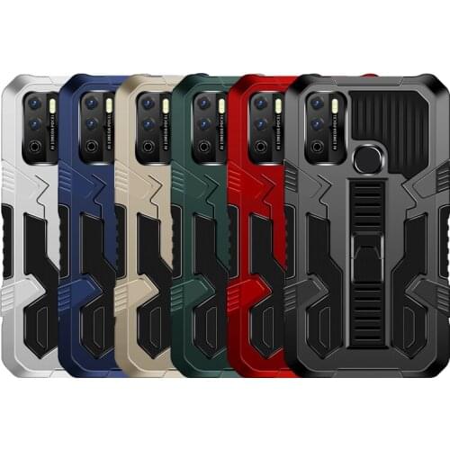 Shockproof Phone Case For Infinix Hot 9 10 Play Luxury Hard PC TPU Silicone Full Protection For Infinix Hot 7 Lite Cover Case
