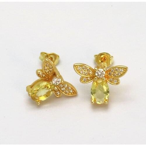 Luxury Bee Earrings for Women Cute Insect Party Jewelry Accessories Crystal Female Stud Earring Brincos Free Shipping 2020