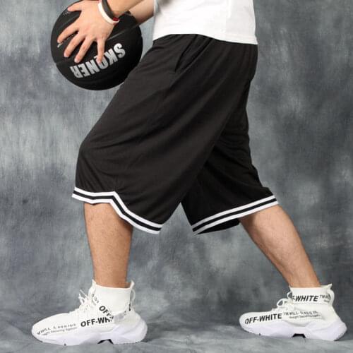 2021 summer plus size mens loose over the knee sports shorts breathable basketball street ball plus loose running cropped pants