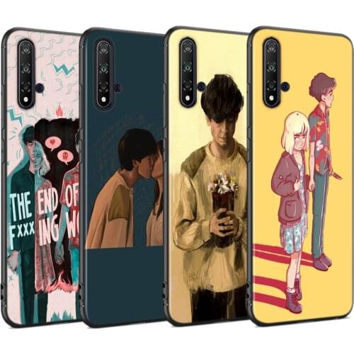 End Fing Fxxxing World Art Silicone Cover For Huawei Nova 8 7 7i 6 SE 5i 5 5T 4E 4 3E 3i 3 2i Pro Black Phone Case