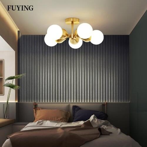 2021 New Modern Ceiling Lamp Copper Design Restaurant Bedroom Living Room Creative LED Lighting Ceiling Light Home Decor Fixture