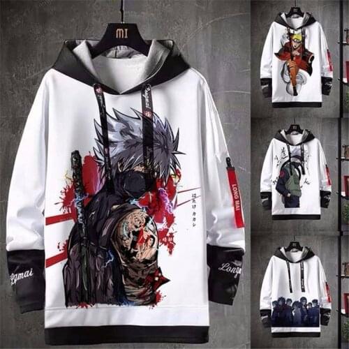 Print Hoodie Men Women Autumn Winter Sweatshirt Harajuku Japan Hoodie boys Coats Streetwear Hip Hop Cartoon Hoodie Boys