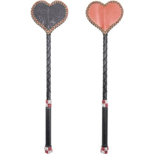 Cross-border Fun Tempo Peach Heart Flashing Props Tempo Nightclub Toy Show Cane Female Toys Leather Paddle