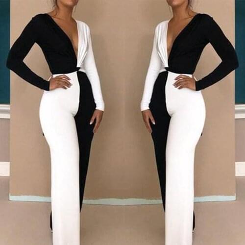 Womens Summer Sexy Long-Sleeve Jumpsuit Boho Rompers Women Jumpsuit 2021 Elegant Jumpsuit Multi Way Wear Wrap Wedding Party