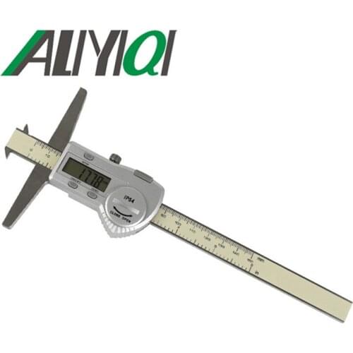 0-300mm Double Hooks Digital Depth Caliper Stainless Steel Electronic High Precision Good Quality Waterproof Extra LCD Screen