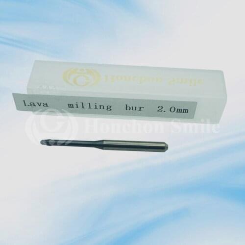 10pcs Lava miling burs shaft 3mm size 2.0/1.0/0.6mm/ Dental zircoia blanks Length 38mm/High quality dental zirconia tools