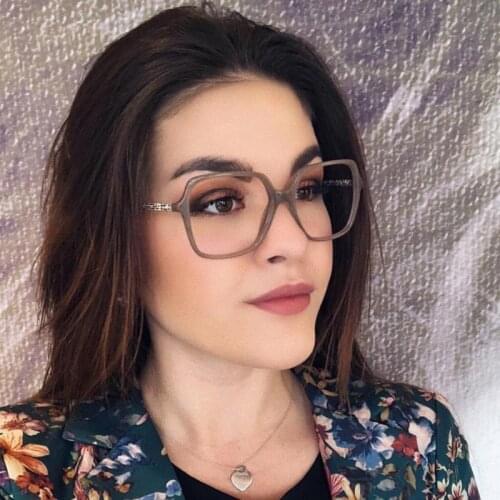 2019 Optical Spectacles Men Women Transparent Glasses Frames Plain Lens Fashion Female Metal Legs Cat Eye Eyeglasse Frame