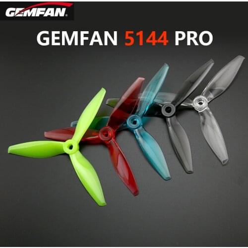 24pcs / 12pairs Gemfan 5144 5inch tri-blade/3 blade Propeller compatible 2207 2208 2306 Brushless motor for FPV RC Drone props