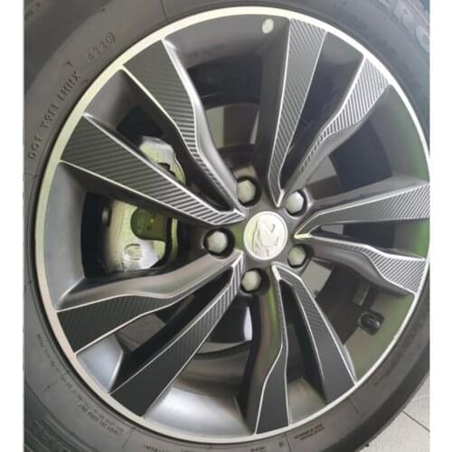 3D 4D Carbon/ Matte/ Glossy Black Wheel Stickers Car Styling For PROTON X70 2018 2019 18" Wheel Decal Vinyl (For 4 wheels)