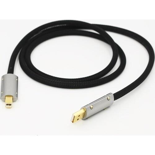 Silver Plated OFC USB Audio Cable Audiophile USB AB A-B DAC Gold plating DAC Decoder Printer Data cable
