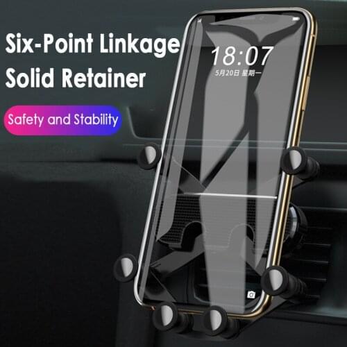 Car accessories Interior Car Air Outlet Snap Type Gravity bracket Car Phone Holder Automatic Telescopic Bracket Car phone Holder