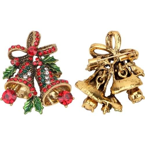 Bells Brooches Coat Dress Accessories Creative Gift For Women Fashion Jewelry Home Decorations Christmas Suit Pins