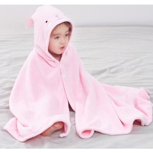 Baby Cartoon Cute Animal Hooded Bath Towel Ultra Soft Super Absorbent Bathrobe U7EE