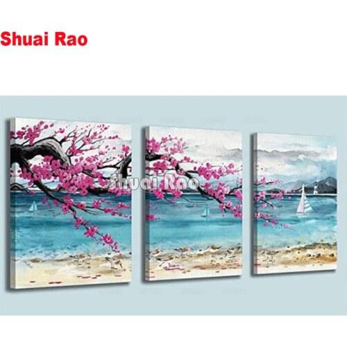 Diy full drill diamond painting"Plum blossom sea"3d cross stitch diamond mosaic embroidery sale handmake Crafts gift