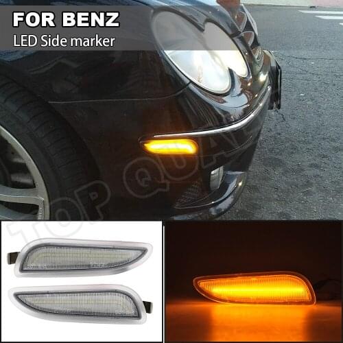 For Mercedes-Benz CLK63 AMG CLK55 AMG CLK500 CLK320 Amber LED Side Marker Light Canbus No Error Car LED Lamp 2Pcs