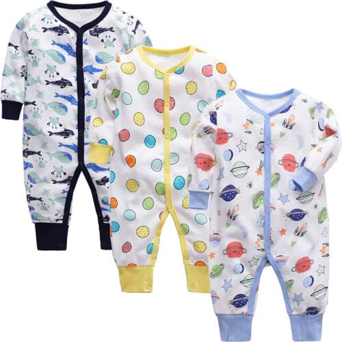 Fashion Cartoon Baby Clothes Girls Rompers Spring Autumn Baby Boy Clothes Cotton Long Sleeve Infant Romper 3-24 Months