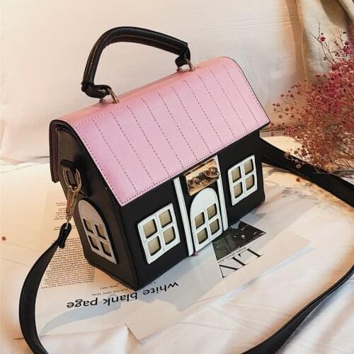 Personality House Shaped Leather Women Handbags Fashion Creative Girl Messenger Crossbody Bag Shoulder Bag Bolsa Feminina