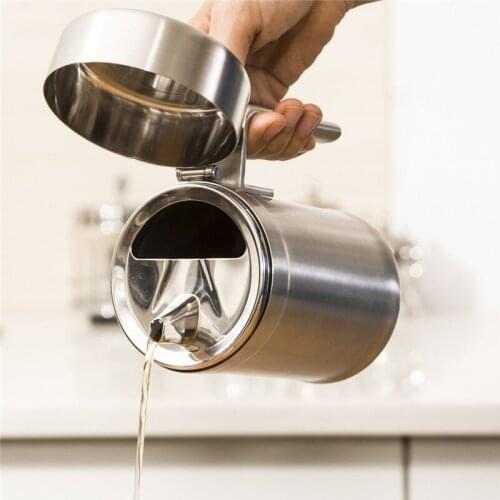 Creative 304 Stainless Steel Olive Oil Bottle Home Soy Sauce Dispenser Leak Proof Storage Can Vinegar Pot Kitchen Cooking Tools