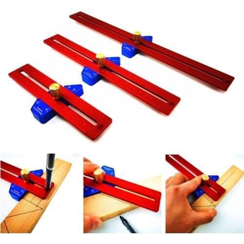 Marking Square Ruler 200/300/400mm Woodworking Machinist Square Woodworking Measuring Tools Gauge Scribe Carpenter