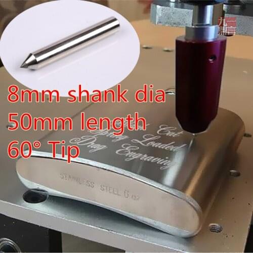 3pcs/lot metal engraving drag bit with 60 degree tip 8mm dia diamond engraver drag bit free shipping