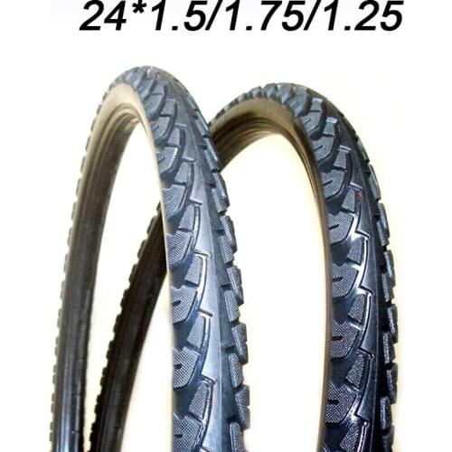 MTB Tire 24*1.25 24*1.50 24*1.75 Pcs Tire Fixed Inflation Solid Tyre Bicycle Gear Solid for Mountain Bike Solid Tire