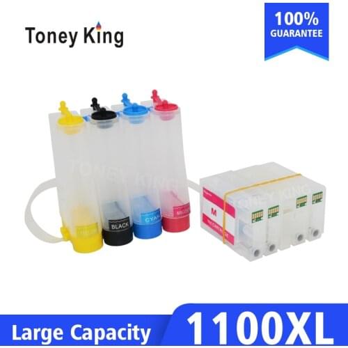 Toney King PGI 1100 Continuous Ink System Kit For Canon MAXIFY MB2010 MB2110 MB2710 Printer With Reset Chip