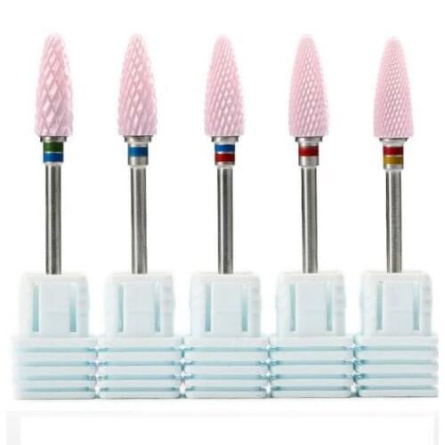 5 pcs nail drill bits Milling Cutter for Manicure Set Ceramic Nail Bits For Manicure Professional Nail Tools Nail Mills