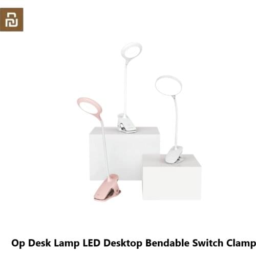 Xiaomi Op Desk Lamp LED Desktop Bendable Switch Clamp Learning Reading Lamp USB Rechargeable Night Lamp 3 Brightness Adjustable