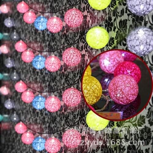 2020 New Real Christmas Decoration Christmas Tree Decorations Led Lights Flashing Light Round Cotton Lamp String Wholesale Ali