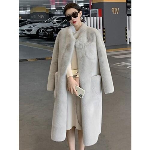 Artificial Fur Coat Long Eco Fur Coat For Women Winter Plush Jacket 2022 Warm Faux Fur Coats Womens Outerwear Female Clothing