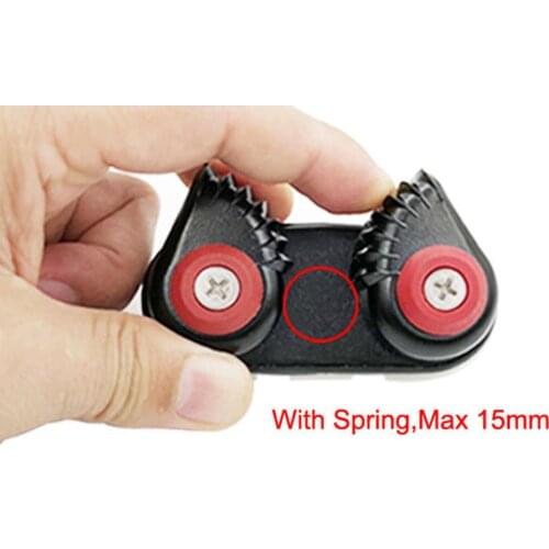 Sailboat Clam Cleat Rope with Leading Ring - Aluminium Alloy,Black