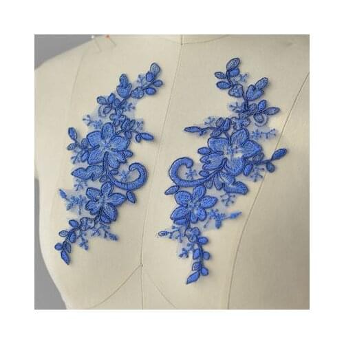 10PC 7Color Car Bone Lace Flowers DIY Hair Accessories Lace Bridal Gown Wedding Shoes Head Ornaments Applique Patches RS717