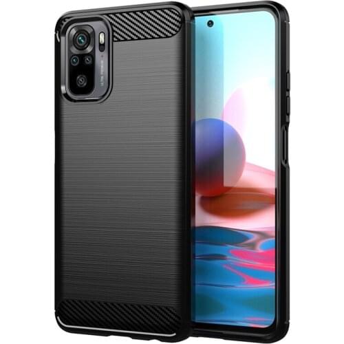 Carbon Fiber Silicone Soft Case for Xiaomi Redmi Note 10S Note10 Pro Redmi Note 10 Pro 5G 4G Best Protection Phone Bag Cover