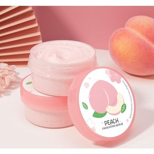 90g Honey Peaches Facial Clean Pores Skin Care Facial Exfoliation Scrub Deep Cleaning Body Brightening