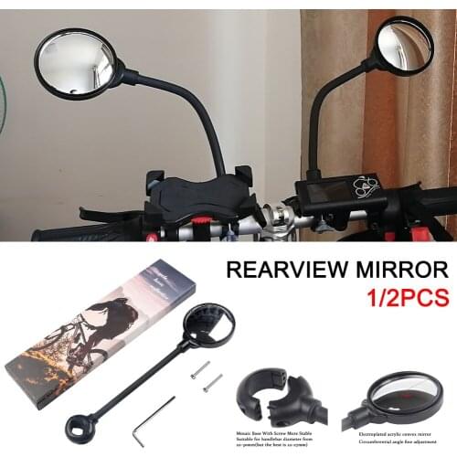 1pc 2pcs Bike Rearview Mirror Road Mountain Bicycle Handlebar Wide Angle Rear View Mirror Motocycle Cycling Accessories for MTB