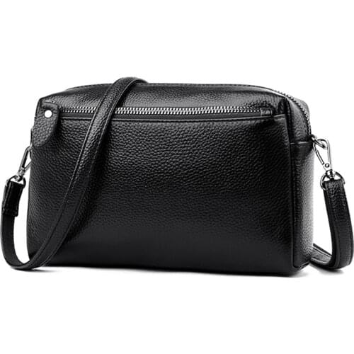 Genuine Leather Women Small Bag 2021 New Luxury Multi-Layer Fashion Crossbody Bags for Women Soft Leather Shoulder Messenger Bag