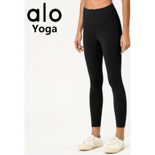 Alo Yoga Pants Hot Selling Fitness Yoga Sports Seamless Trousers Women Double Fleece Naked Sense High Waist Pilates Leggings -40