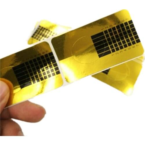 10/20/50PCS French Nail FormTips Acrylic UV Gel Polish Extension Curl Form Sticker Builder Sticker Art Guide Manicure Stencil