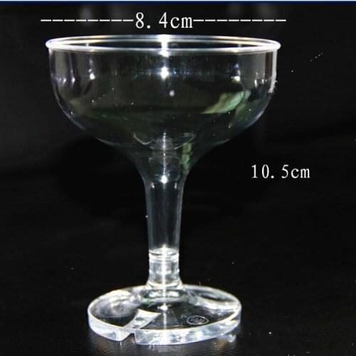 10.5*8.4CM Clear acrylic Champagne wine Glass Cup 150ML drinking cup whiskey cocktail glass cup goblet tower bar wedding props
