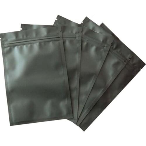 10pcs,Small Metallic Mylar ziplock bags flat bottom Black Aluminum foil zip lock plastic bags Matte packaging pouches,Wholesale