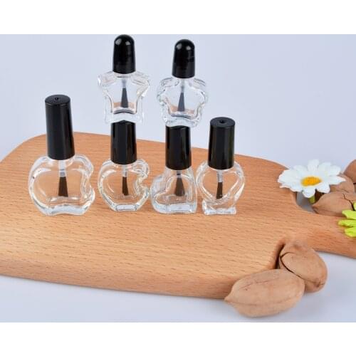 5ml Nail Polish Bottle Holder Organizer Empty Heart Shape Glass Clear Color Display With Brush Cap For Nail Art DIY Wholesale