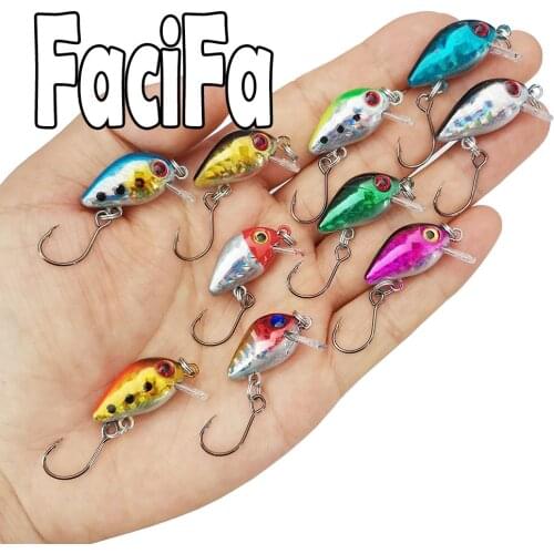 500 pcs Mini Bronzing Fishing Lures 1.6g Single Hook Micro Crank Bait CrankBait Rattles Lure