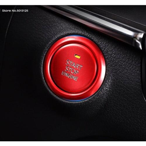 Car Start Stop Engine Button Decoration Patch Interior Modification Trim Cover for Mazda 3 Axela 2019 2020 2021 Car Accessories